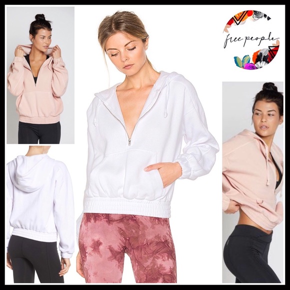 Free People Tops - FREE PEOPLE WHITE PULLOVER DRAWSTRING HOODIE TOP